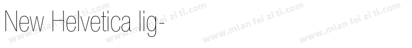 New Helvetica lig字体转换